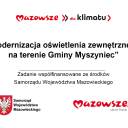 Modernizacja oświetlenia zewnętrznego na terenie Gminy Myszyniec