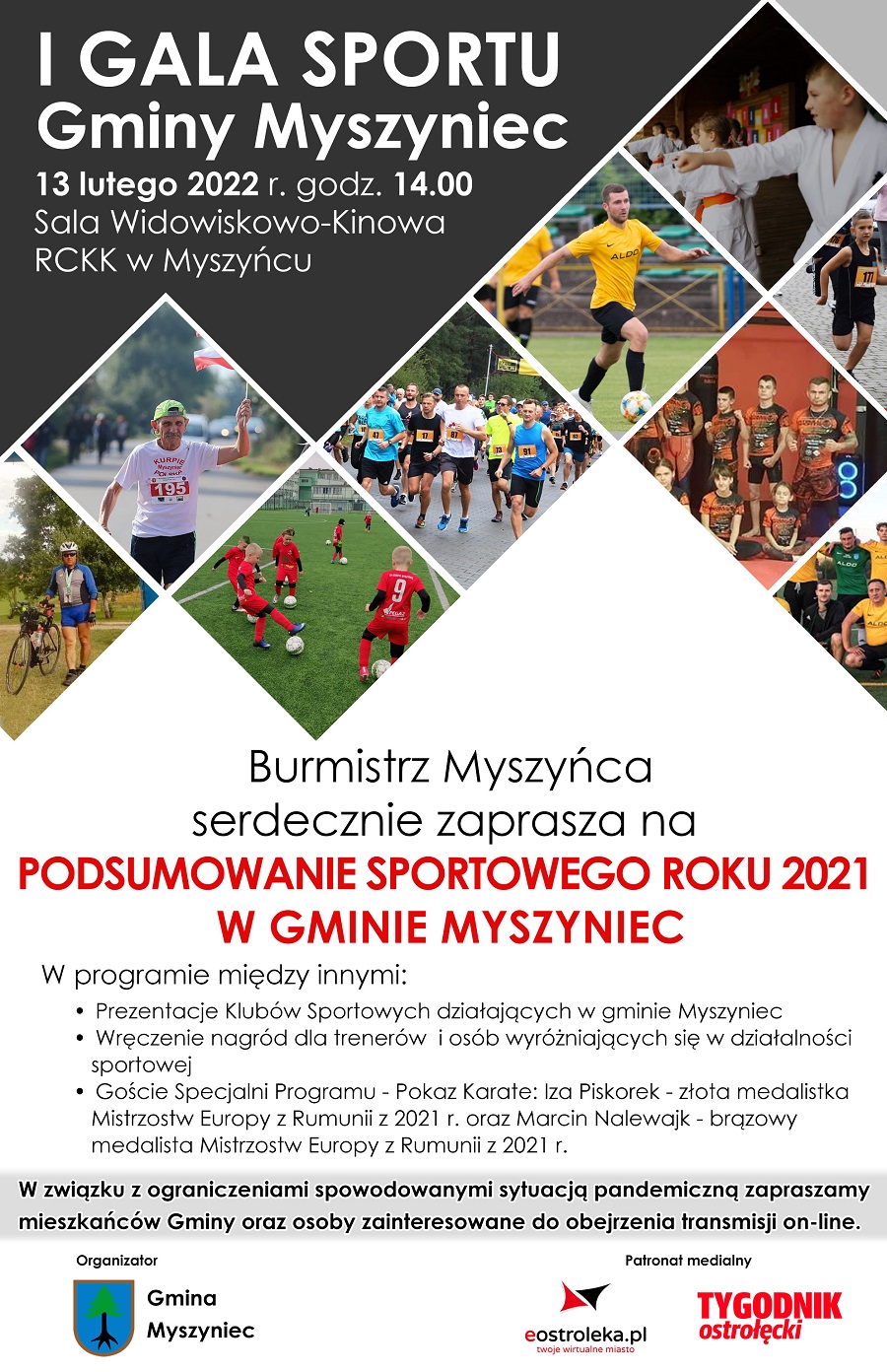 Plakat - zaproszenie na I Galę Sportu