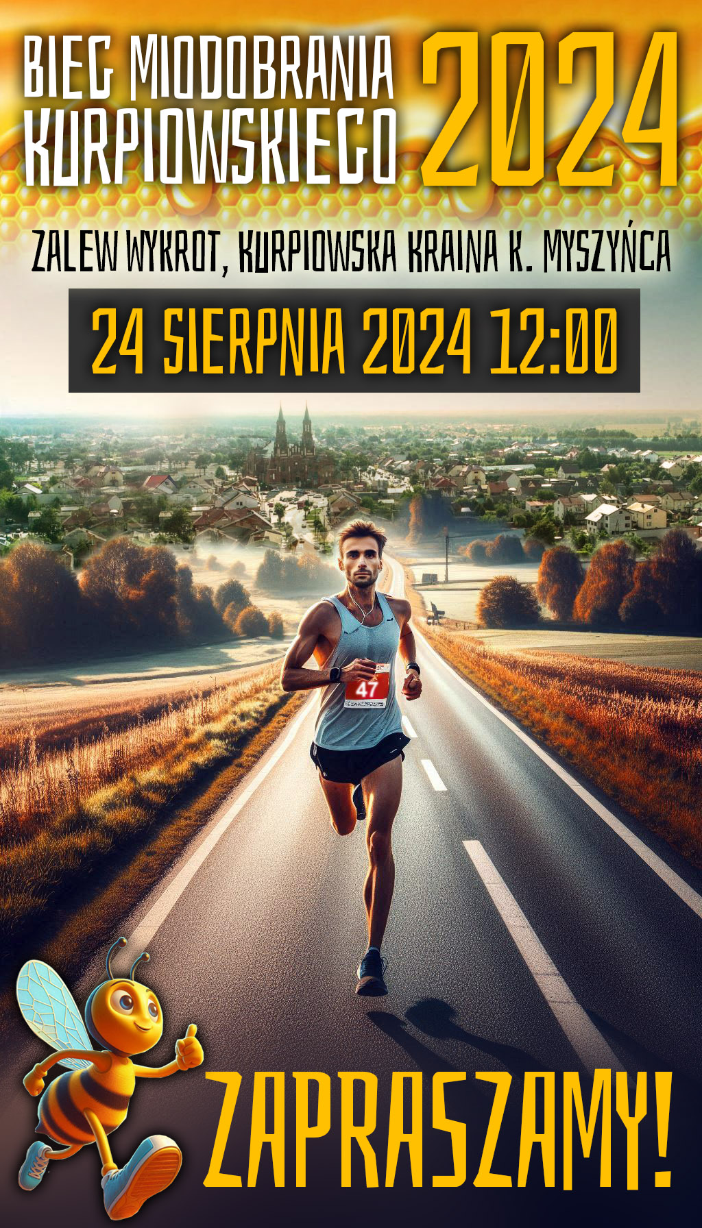 Plakat z biegaczem