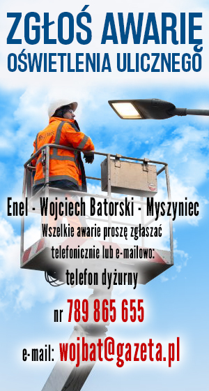 Wszelkie awarie proszę zgłaszać telefonicznie lub e-mailowo: - telefon dyżurny nr 789 865 655 - e-mail: wojbat@gazeta.pl  