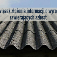 Informacja o wyrobach zawierających azbest