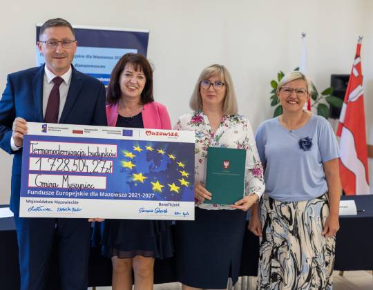 Dofinansowanie dla Gminy Myszyniec z Funduszy Europejskich dla Mazowsza