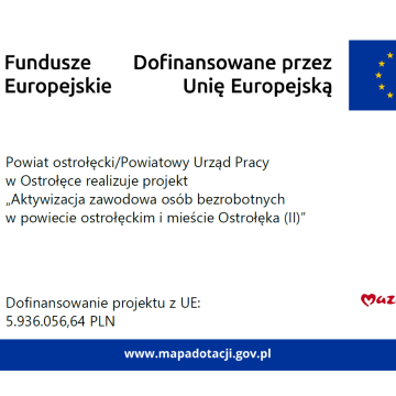 Informacja o kontynuacji realizacji projektu pn. „Aktywizacja zawodowa osób bezrobotnych w powiecie ostrołęckim i mieście Ostrołęka (II)”
