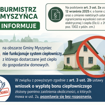 OGŁOSZENIE BURMISTRZA MYSZYŃCA z dnia 09 czerwca 2026 r.