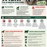 Ulotka informacyjna w sprawie występowania wilków oraz postępowania w przypadku ich spotkania