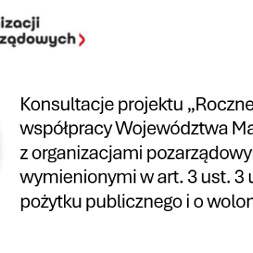 Konsultacje projektu „Rocznego programu współpracy Województwa Mazowieckiego z organizacjami pozarządowymi oraz podmiotami wymienionymi w art. 3 ust. 3 ustawy o działalności pożytku publicznego i o wolontariacie na 2027 rok”